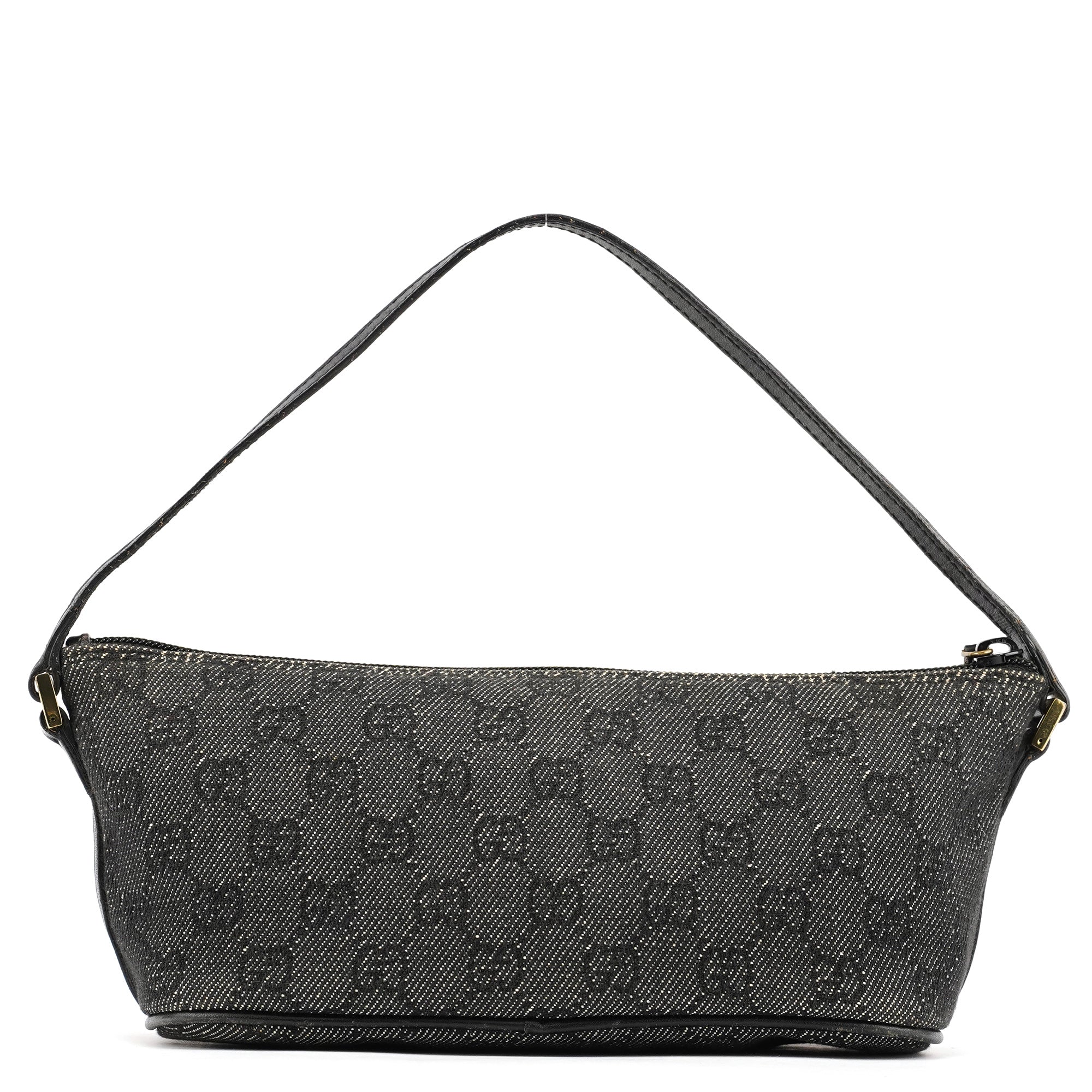 Gucci 07198 Anthracite Denim GG Boat Pochette