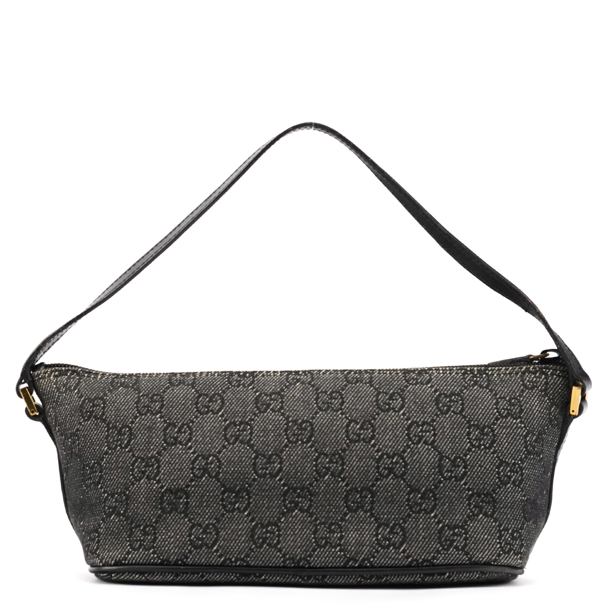 Gucci 07198 Anthracite GG Canvas Boat Pochette