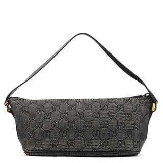 Gucci 07198 Anthracite GG Canvas Boat Pochette