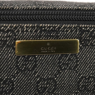 Gucci 07198 Anthracite GG Canvas Boat Pochette