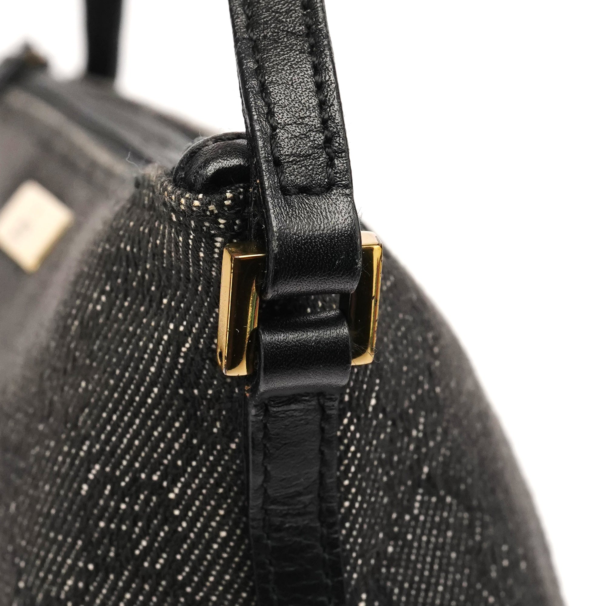 Gucci 07198 Anthracite GG Canvas Boat Pochette