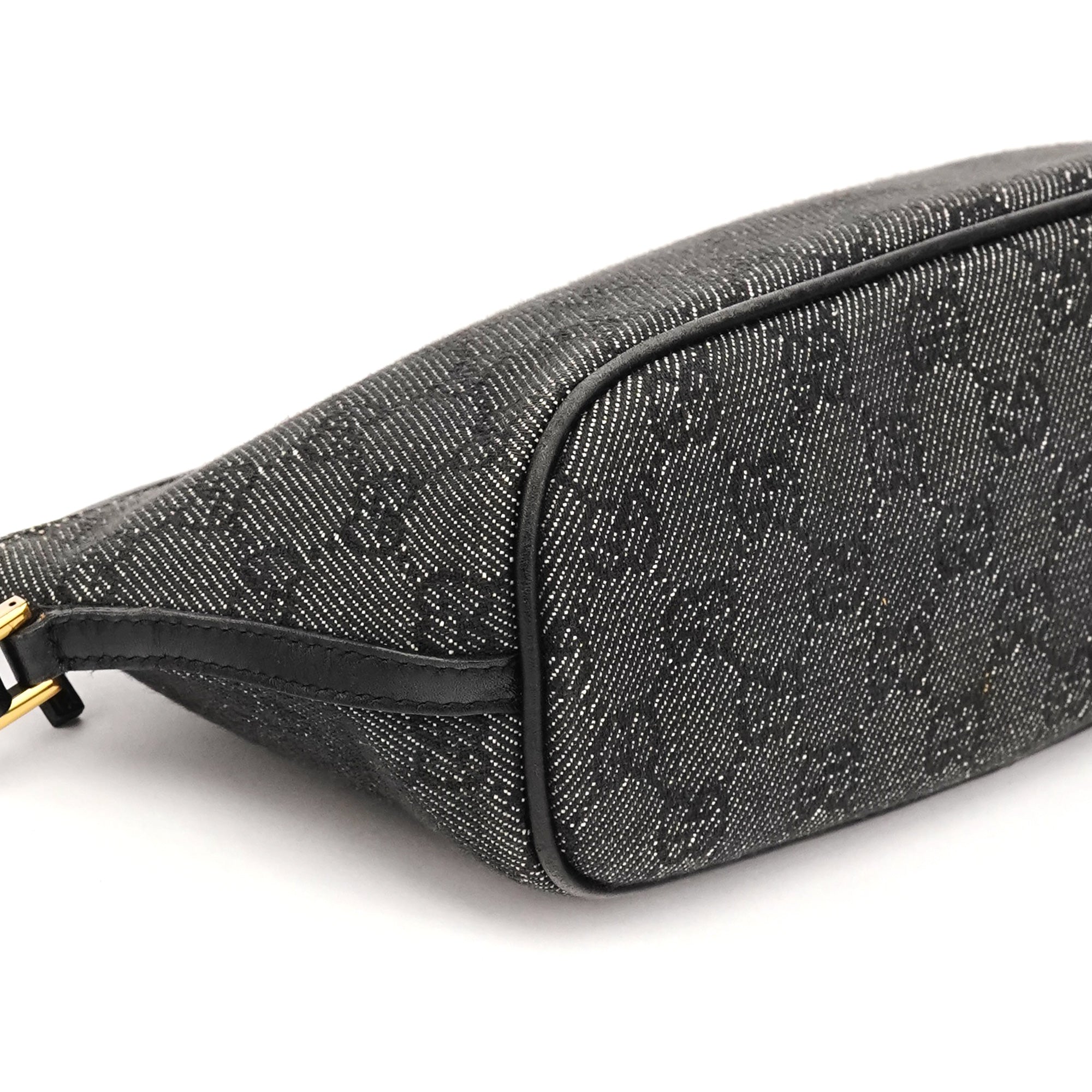 Gucci 07198 Anthracite GG Canvas Boat Pochette