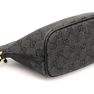 Gucci 07198 Anthracite GG Canvas Boat Pochette