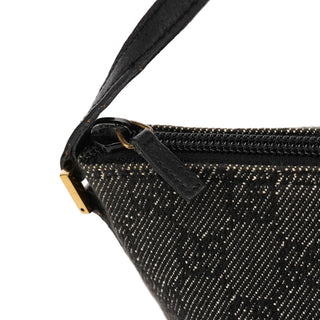 Gucci 07198 Anthracite GG Canvas Boat Pochette