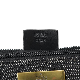 Gucci 07198 Anthracite GG Denim Boat Pochette