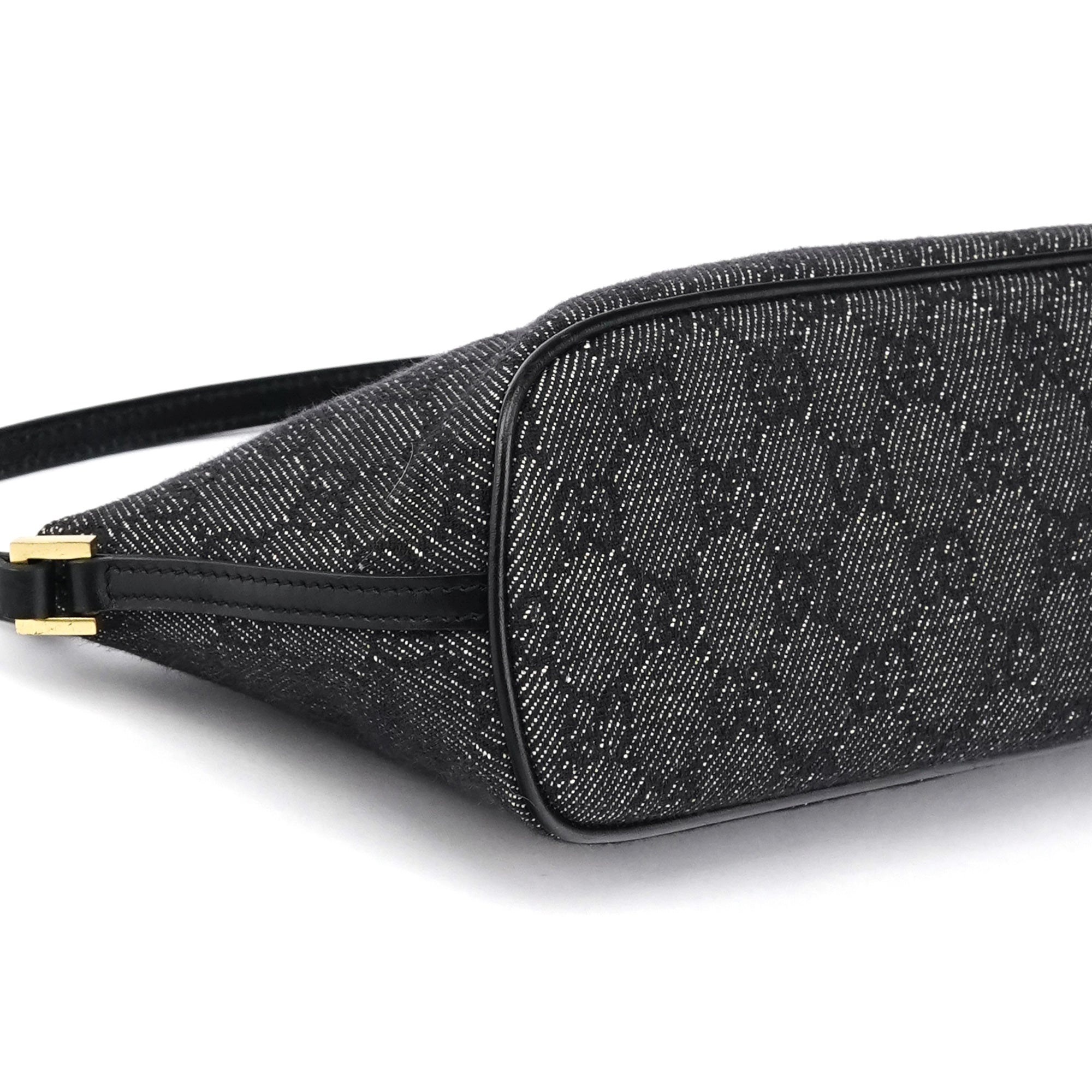 Gucci 07198 Anthracite GG Denim Boat Pochette