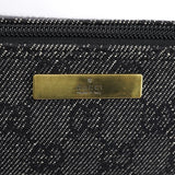Gucci 07198 Anthracite GG Denim Boat Pochette