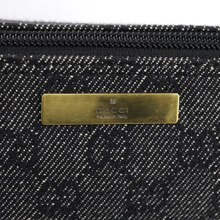Gucci 07198 Anthracite GG Denim Boat Pochette