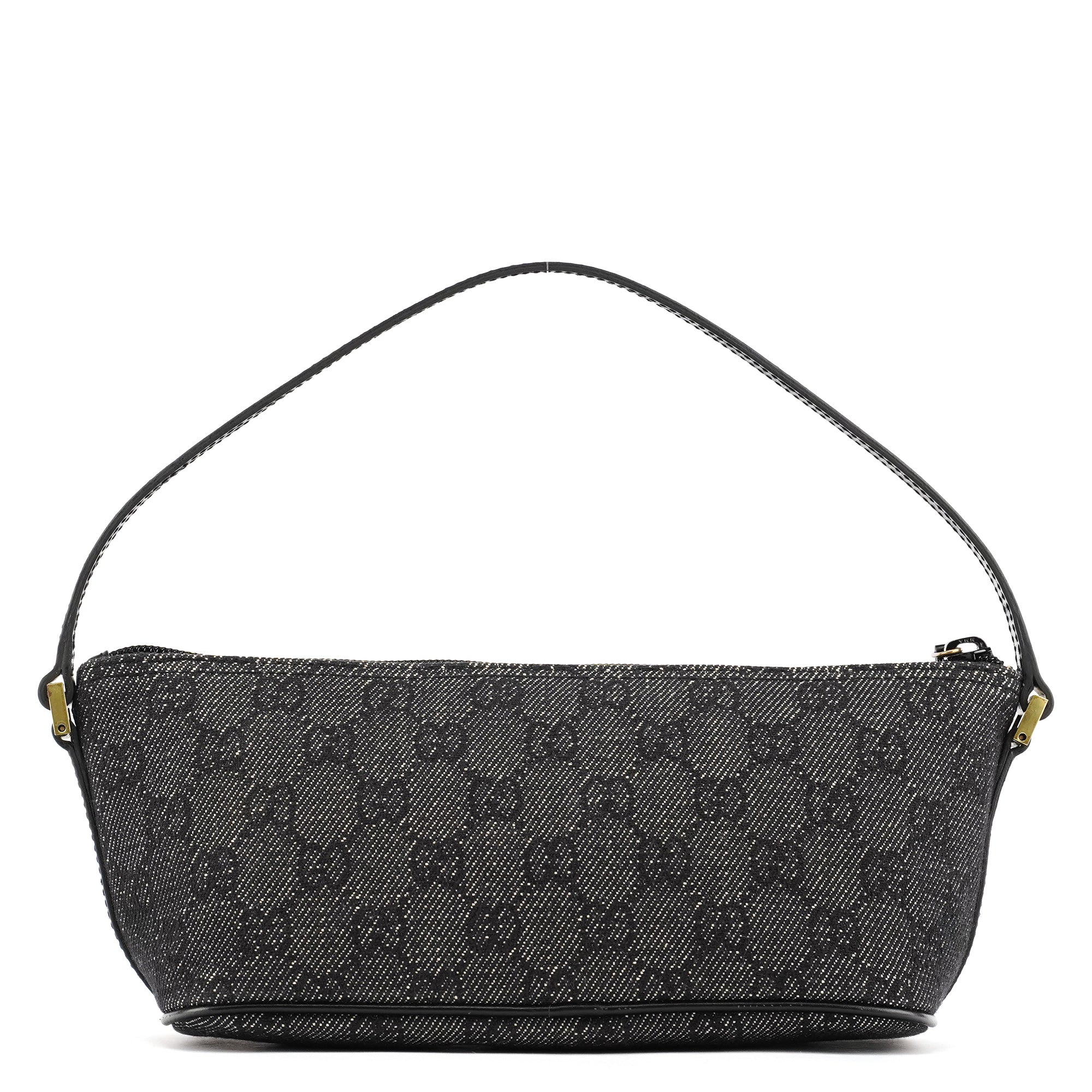Gucci 07198 Anthracite GG Denim Boat Pochette