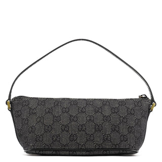 Gucci 07198 Anthracite GG Denim Boat Pochette