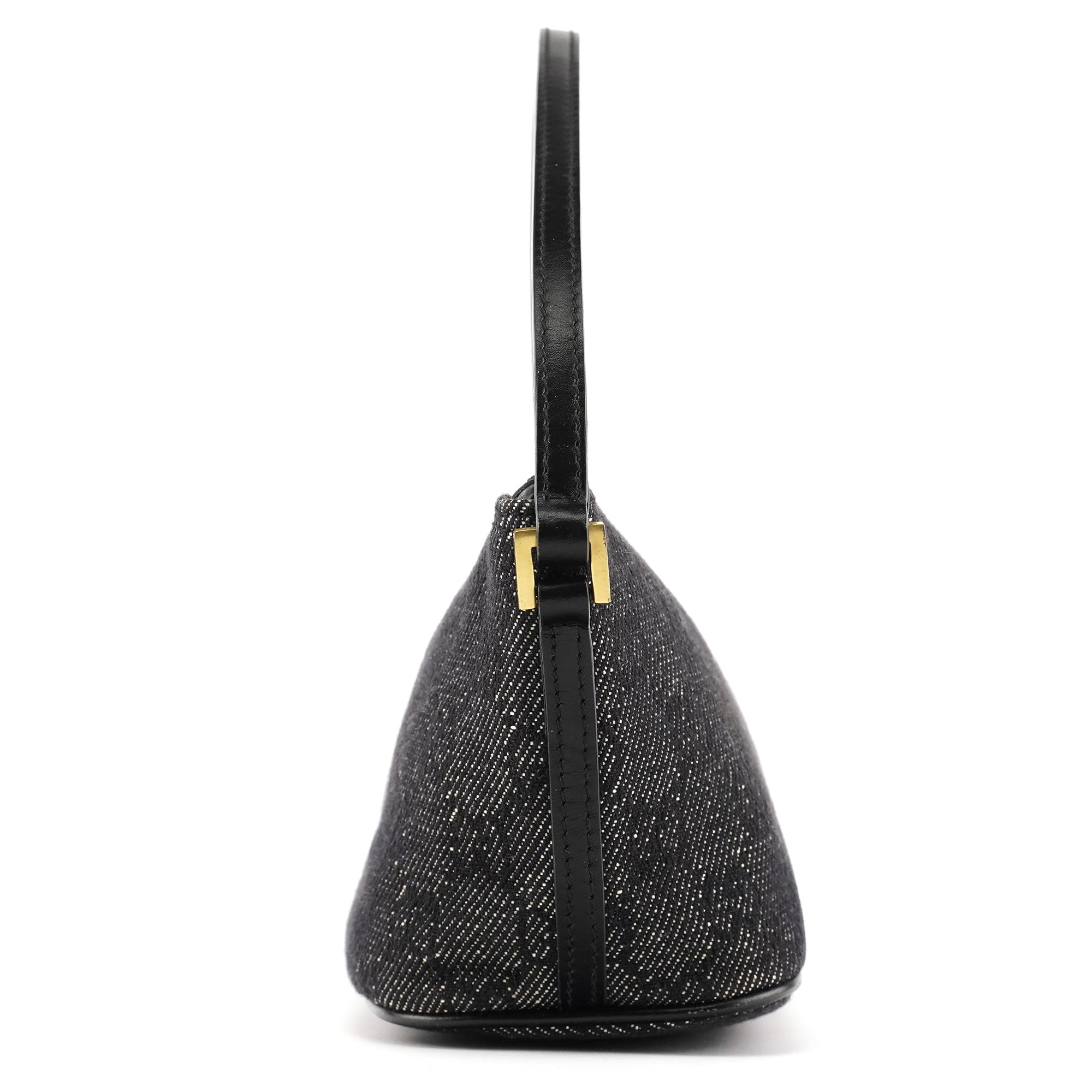 Gucci 07198 Anthracite GG Denim Boat Pochette