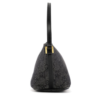Gucci 07198 Anthracite GG Denim Boat Pochette