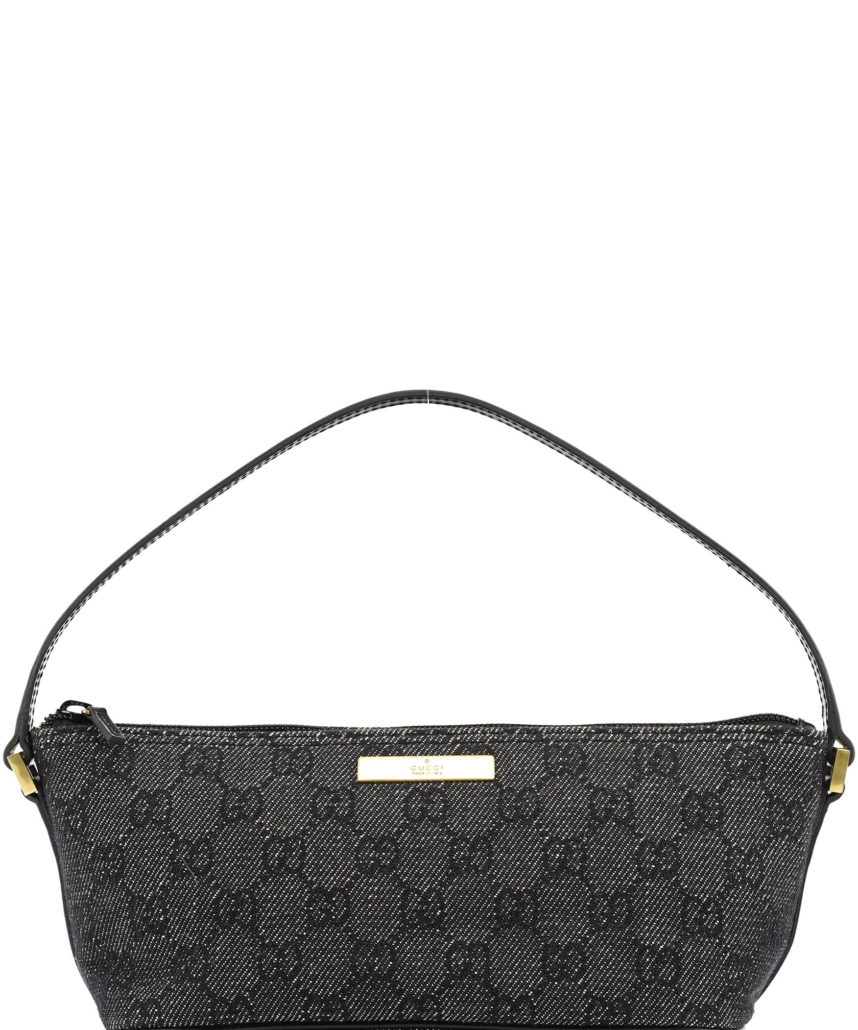 Gucci 07198 Anthracite GG Denim Boat Pochette