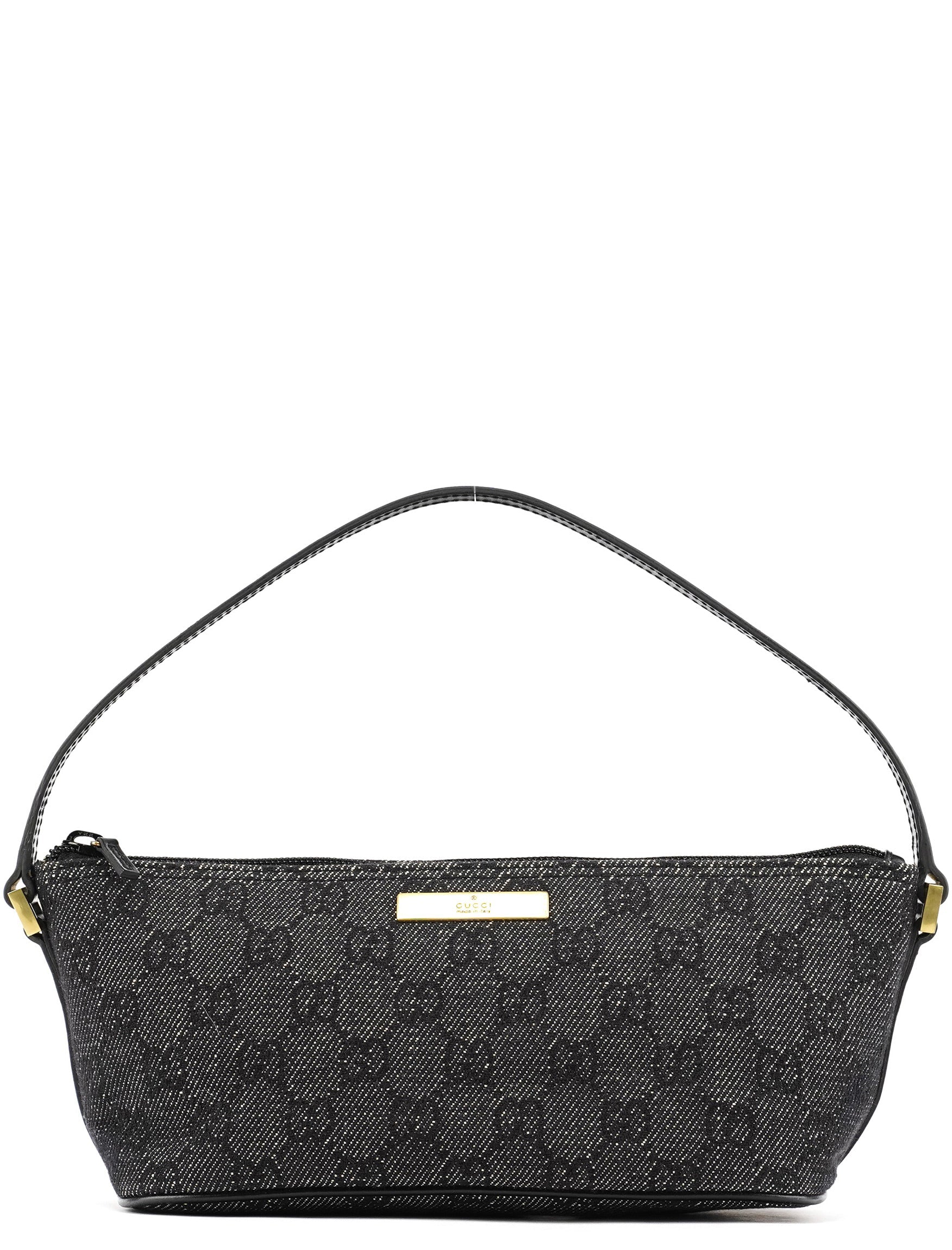 Gucci 07198 Anthracite GG Denim Boat Pochette