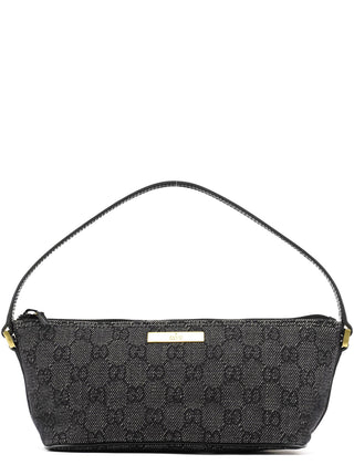 Gucci 07198 Anthracite GG Denim Boat Pochette