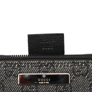 Gucci 07198 Anthracite GG Denim Boat Pochette
