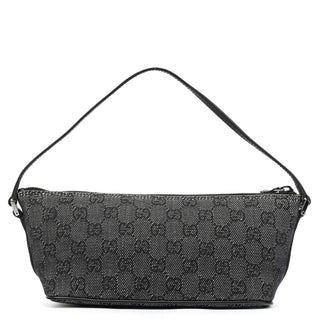 Gucci 07198 Anthracite GG Denim Boat Pochette