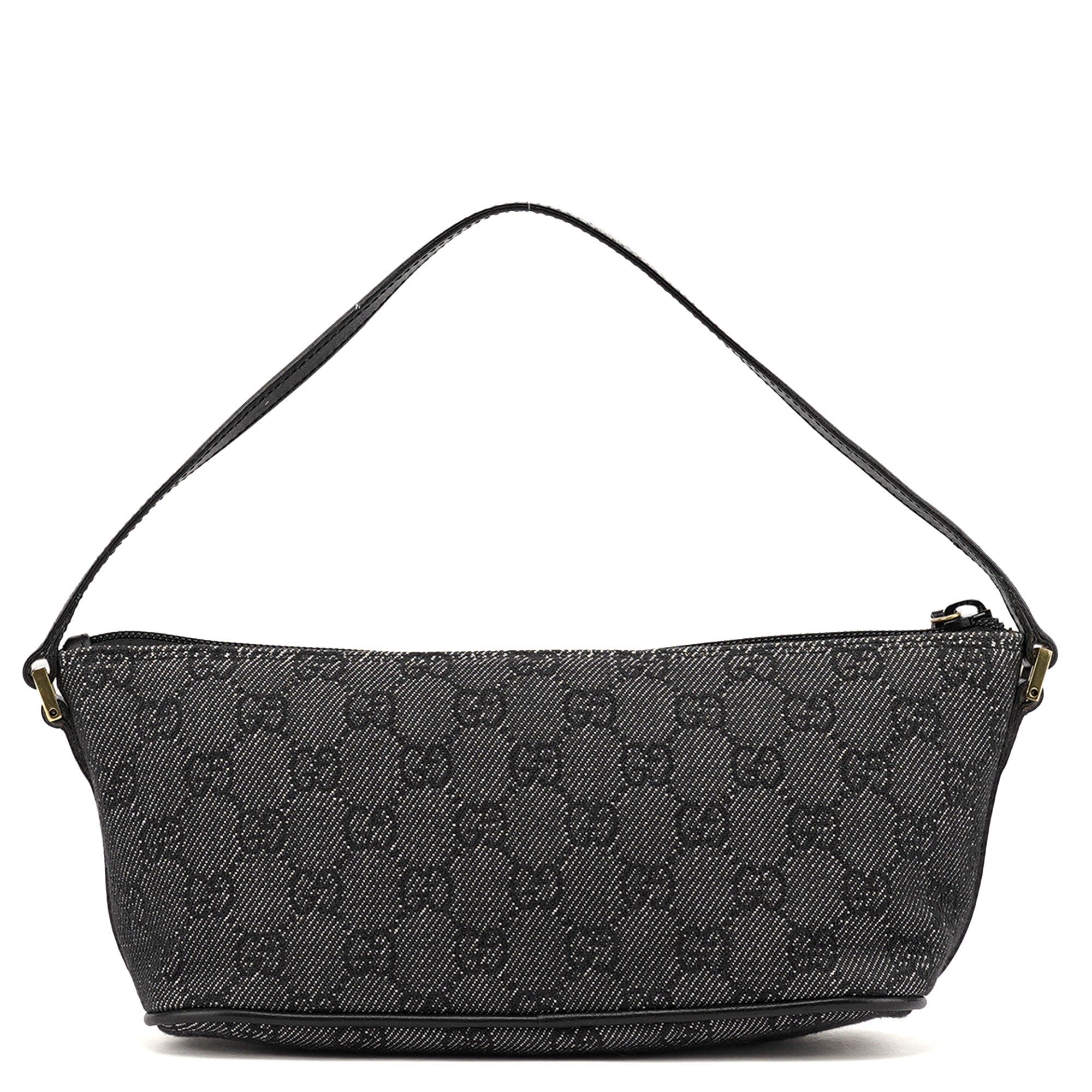 Gucci 07198 Antrhacite Denim GG Boat Pochette