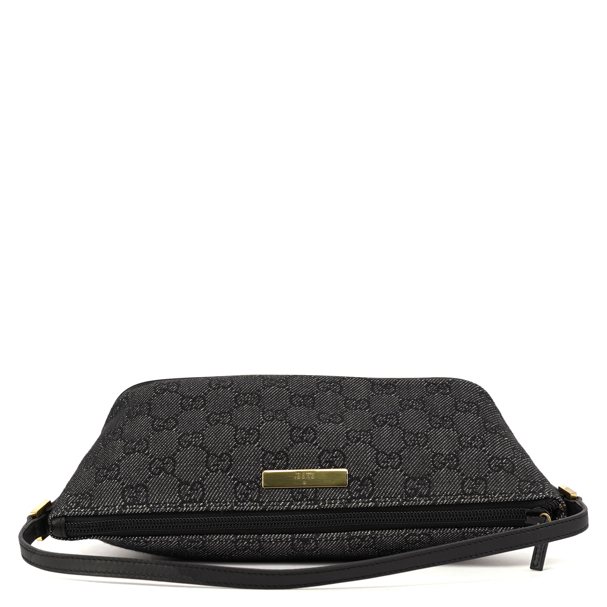 Gucci 07198 Antrhacite Denim GG Boat Pochette