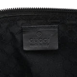 Gucci 07198 Beige Black Canvas Boat Pochette