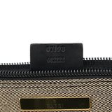 Gucci 07198 Beige Black Canvas Boat Pochette