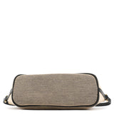 Gucci 07198 Beige Black Canvas Boat Pochette