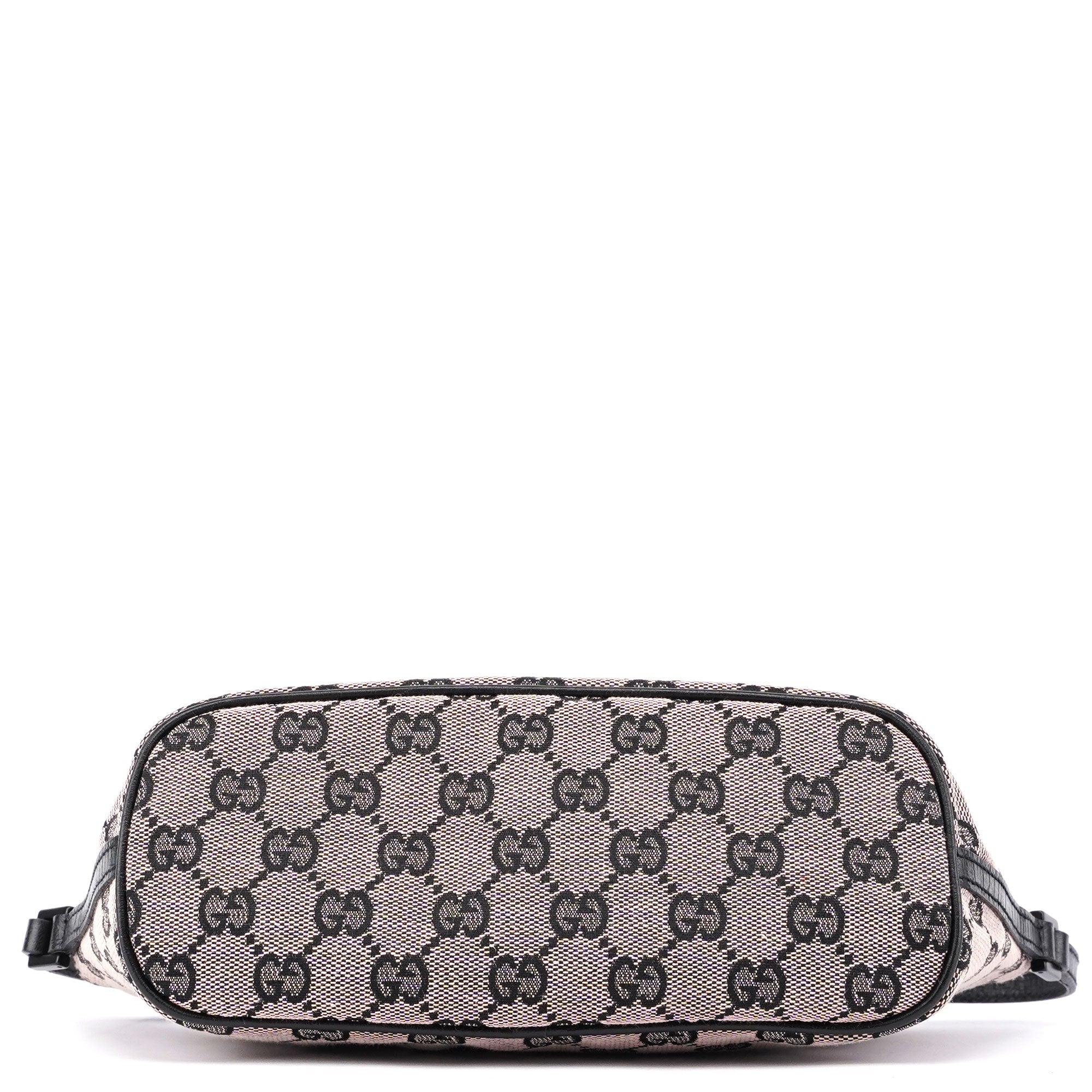 Gucci 07198 Beige Black GG Boat Pochette