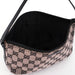 Gucci 07198 Beige Black GG Boat Pochette