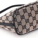 Gucci 07198 Beige Black GG Boat Pochette