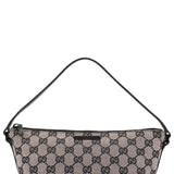 Gucci 07198 Beige Black GG Boat Pochette