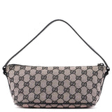 Gucci 07198 Beige Black GG Boat Pochette