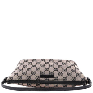 Gucci 07198 Beige Black GG Boat Pochette