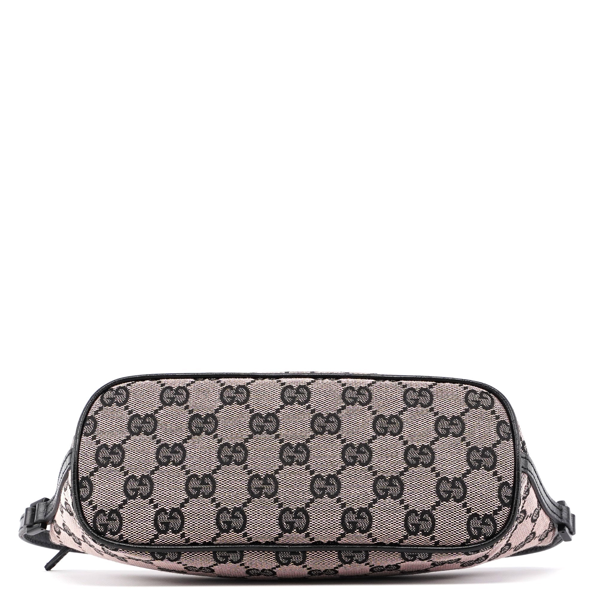 Gucci 07198 Beige Black GG Boat Pochette