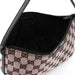 Gucci 07198 Beige Black GG Boat Pochette