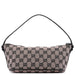 Gucci 07198 Beige Black GG Boat Pochette