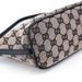 Gucci 07198 Beige Black GG Boat Pochette