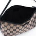 Gucci 07198 Beige Black GG Boat Pochette