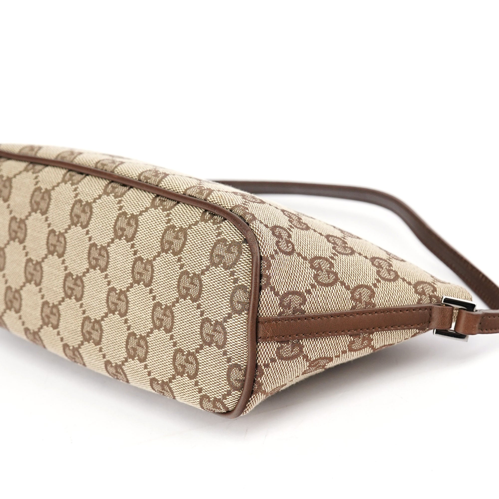 Gucci 07198 GG Boat Pochette en toile GG beige et marron