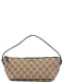 Gucci 07198 Beige Brown GG Boat Pochette