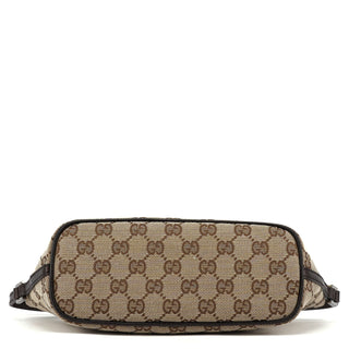 Gucci 07198 Beige Brown GG Boat Pochette