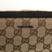 Gucci 07198 Beige Brown GG Boat Pochette