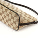 Gucci 07198 Beige Brown GG Boat Pochette