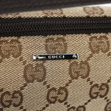 Gucci 07198 Beige Brown GG Boat Pochette