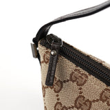 Gucci 07198 Beige Brown GG Boat Pochette