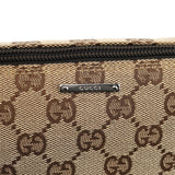 Gucci 07198 GG Boat Pochette in tela GG beige e marrone