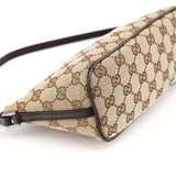 Gucci 07198 GG Boat Pochette in tela GG beige e marrone
