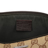 Gucci 07198 GG Boat Pochette in tela GG beige e marrone