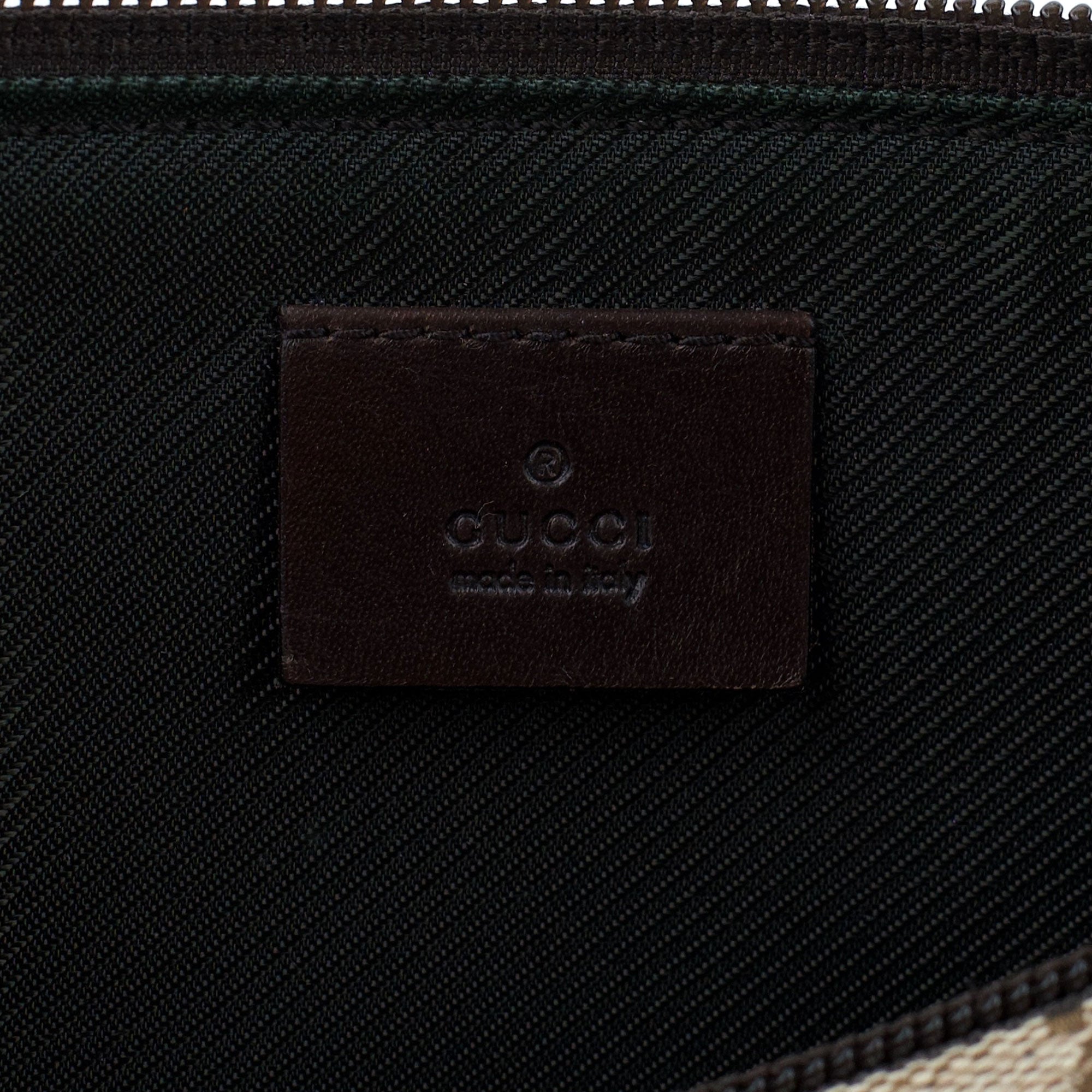 Gucci 07198 GG Boat Pochette en toile GG beige et marron