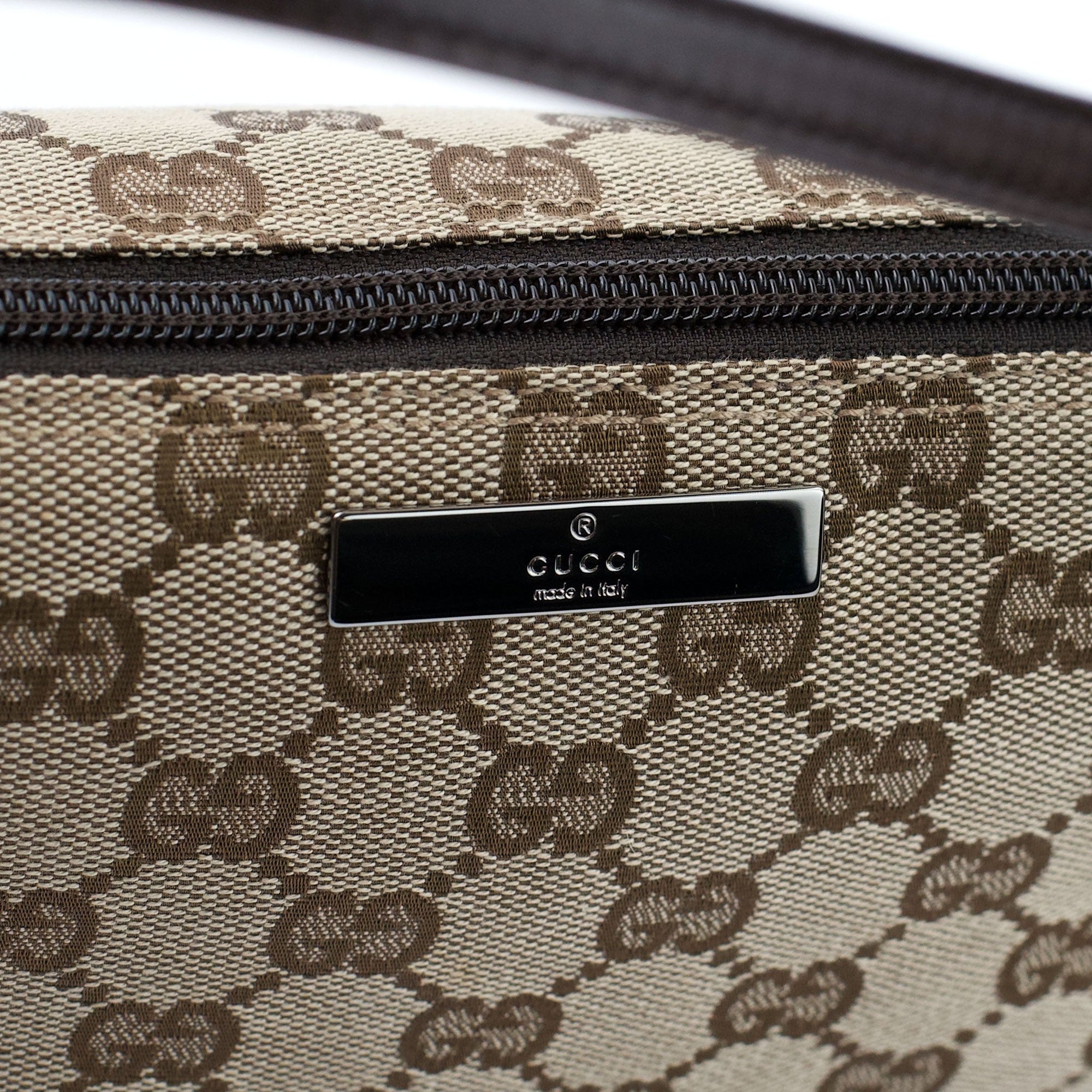 Gucci 07198 GG Boat Pochette en toile GG beige et marron