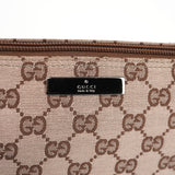 Gucci 07198 GG Boat Pochette en toile GG beige et marron